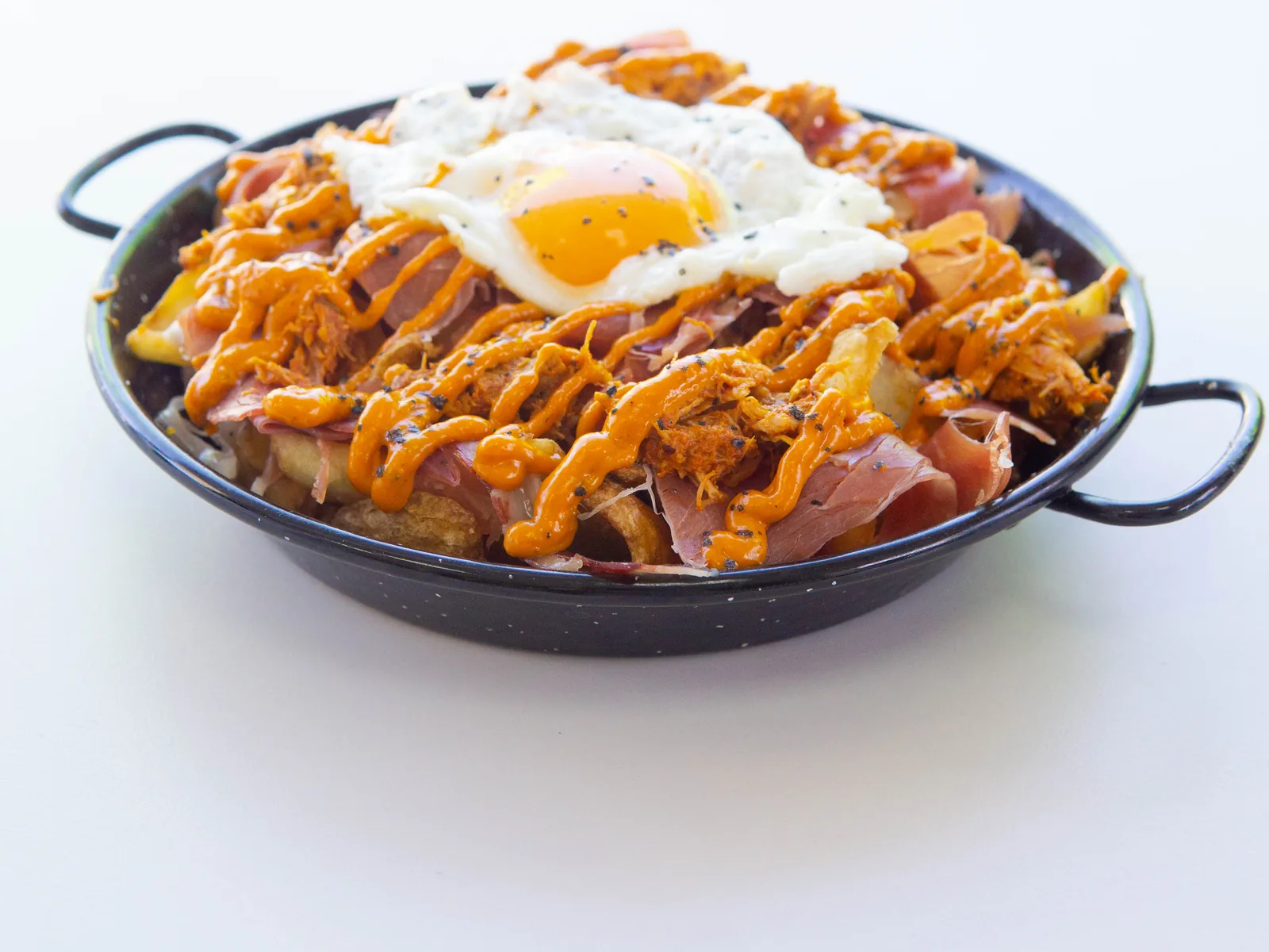 Plato de huevos rotos de El Olivo